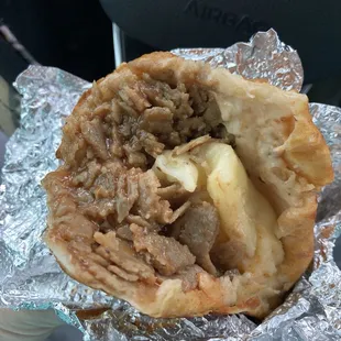 Steak &amp; Cheese Pretzel Wrap. Don't do it, it's disgusting!