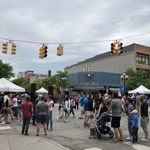 Pretzel Bell intersection during a Taste of Ann Arbor event June 2022