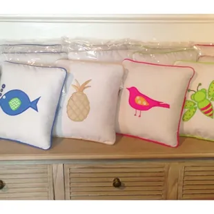 Monogrammable pillows
