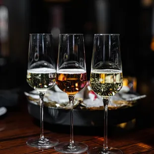 Champagne Flight during Bubbles and Pearl