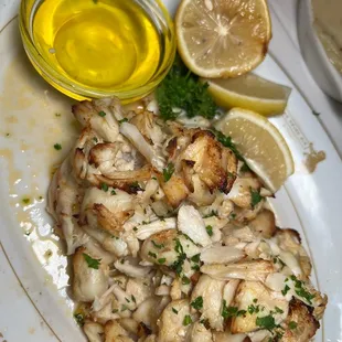 Lobster topped with lump crab... trust me there is lobster under there.