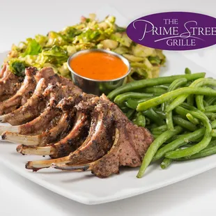 grilled pork and green beans