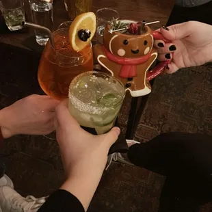 Seasonal Christmas drinks - how fun!