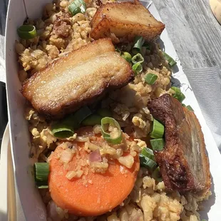 Fried Cauliflower Rice with Pork Belly