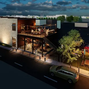 a night view of a city street