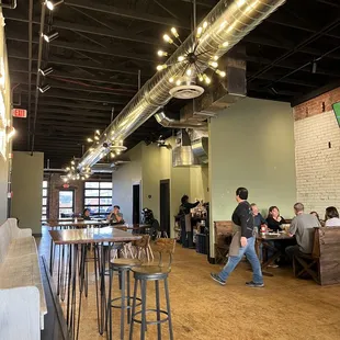 Upstairs seating area