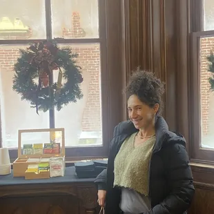 Rivky in the breakfast dining spot