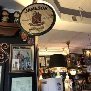 the interior of a pub
