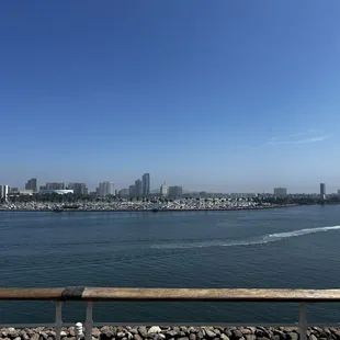 View aboard the ship of Long Beach