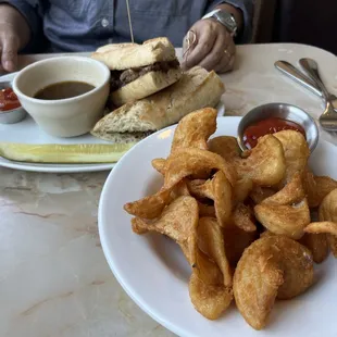 French Dip with Sidewinder Fries