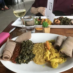 Like I said, a lot of food.  This is the vegan option; the carnivore is across the table.