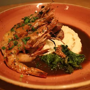 Grilled gulf prawns.