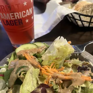 Salad with house dressing