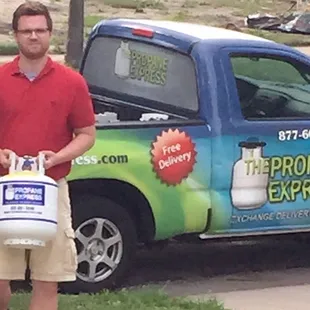 Our home delivery service takes the hassle out of lugging that tank yourself! Free Delivery!