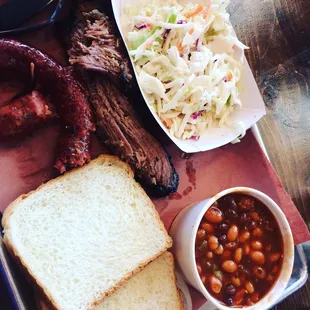 Beef brisket and smoke spicy sausage