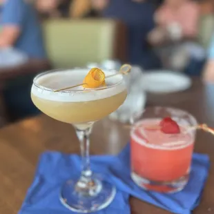 Raspberry Bourbon Smash &amp;  Lavender Bee's Knees