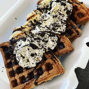 Oreo Cookie Protein Waffle
