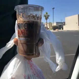 Undrank, Large Watery Smoothie..