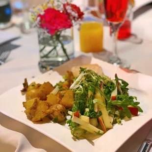 a plate of food on a table