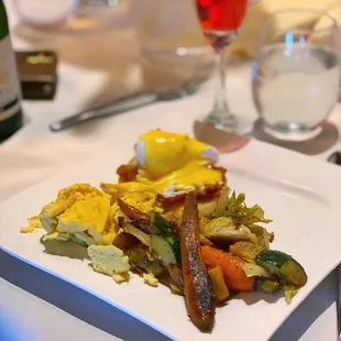 a plate of food on a table