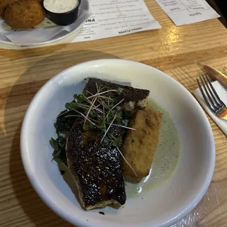 Chicken, Mushroom, Herb and Cheese Croquettes Plate