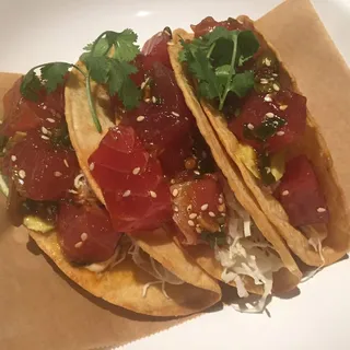 Tuna Poke Taco Plate