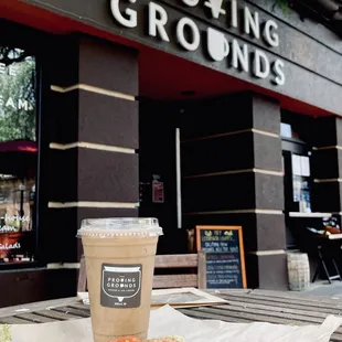 Vietnamese iced coffee with gluten free Avocado Toast