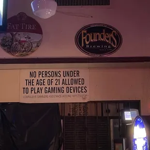 You can't gamble until your 21 but you can come in the bar. lol