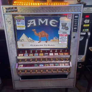 They still have a ciggy machine! Cray!
