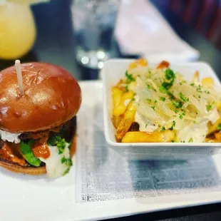 Hangover Burger with Animal Fries