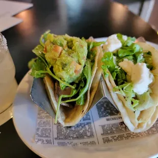 Tacos! Vegan &amp; Quack me up .. Margarita, apptz , perfect dinner