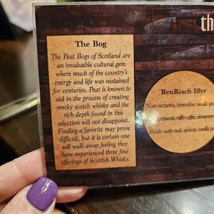 The Bog a scotch flight