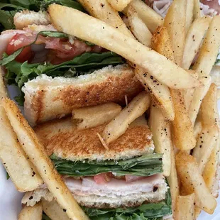 Commander's club with fries