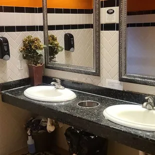 The ladies restroom
