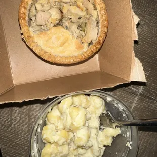 Chicken Pot Pie and Welsh Cheddar Mac and Cheese