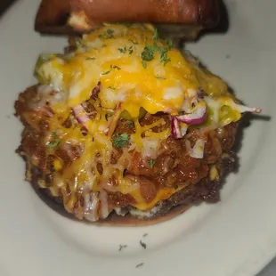 Special made Order by Brian! Deep fried burger!