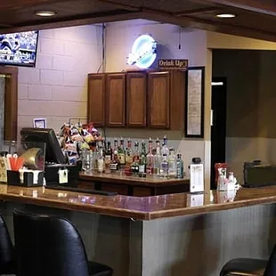 the bar area