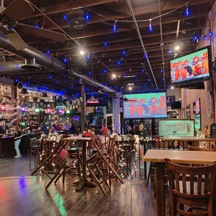 the interior of the pub