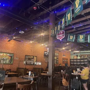 the interior of the pub