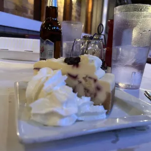 Blueberry cheesecake- absolutely delish!