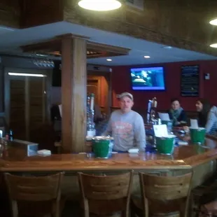 a man sitting at the bar