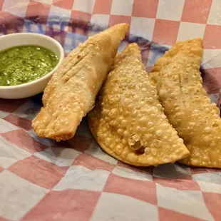 Empanadas with chimichurri