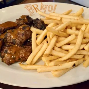 Steak tips and fries