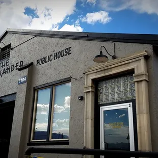 the front of the building