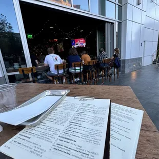 Patio seating by the bar