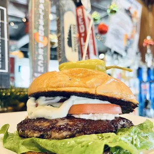 Burgers are the specialty