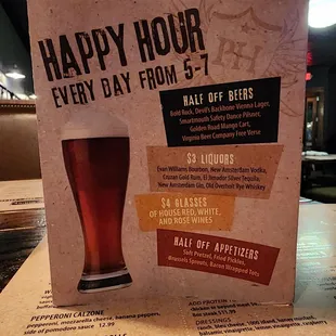 Happy Hour specials, although The Public House no longer offers Bacon Wrapped Tots.