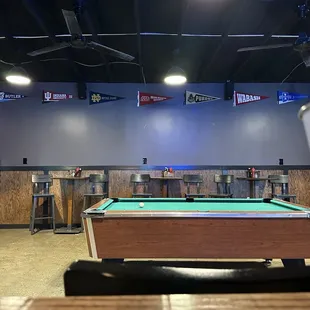 Pool table area.