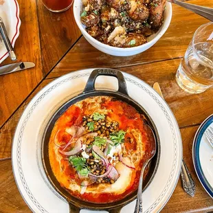 Brunch- shakshuka and potatoes