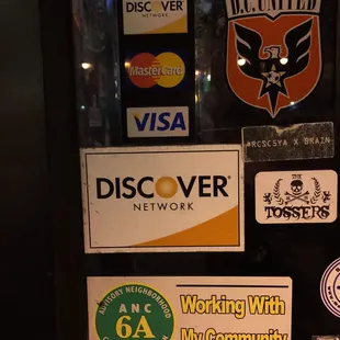 On the door of The Pug. However, bartender (after POURING a drink) says &quot;by the way we&apos;re cash only&quot; change your sign then it&apos;s business 101